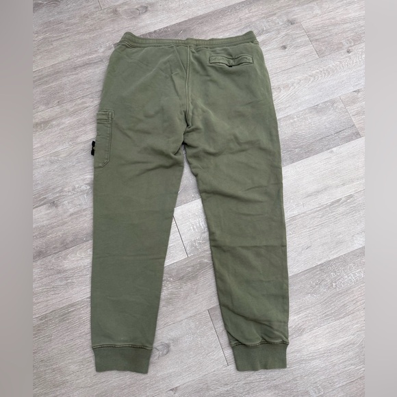Stone Island Green Patch Cotton Cargo Sweatpants Drawstring Joggers Men Size XL - Picture 3 of 6